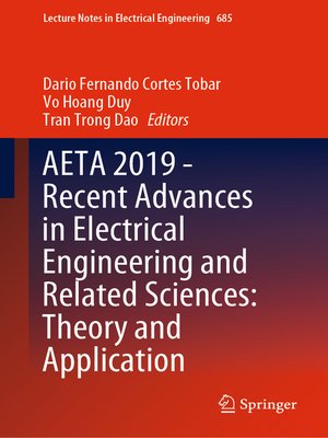 cover image of AETA 2019--Recent Advances in Electrical Engineering and Related Sciences